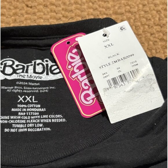Men's Barbie “I am KENOUGH" Short Sleeve Graphic T-Shirt - Black 100% Cotton XXL - Picture 3 of 6